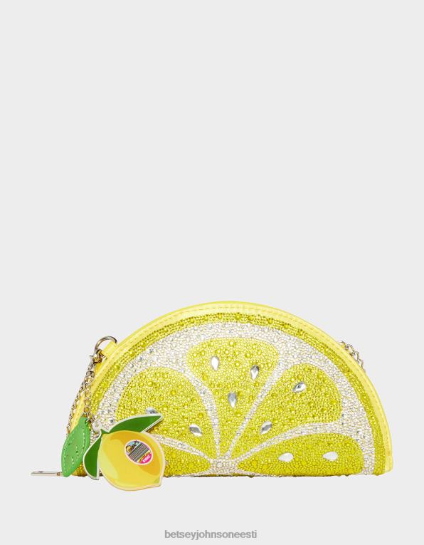 ee Betsey Johnson naised kitš puder up crossbody kollane tarvikud 400N0209